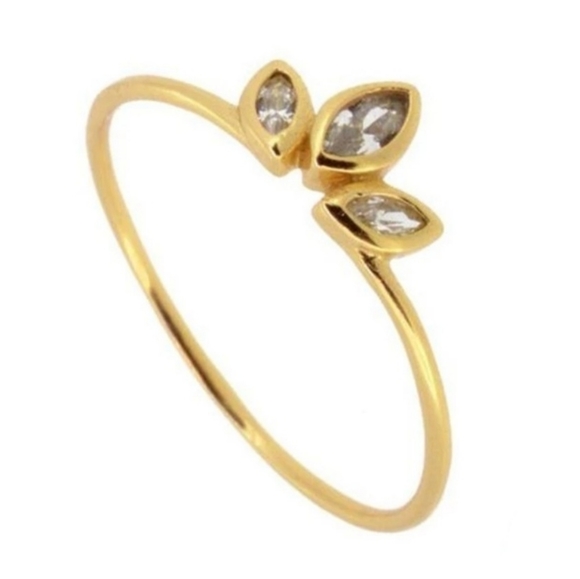 925 Sterling Silver Yellow Gold Cubic Zirconia - Picture 2 of 16